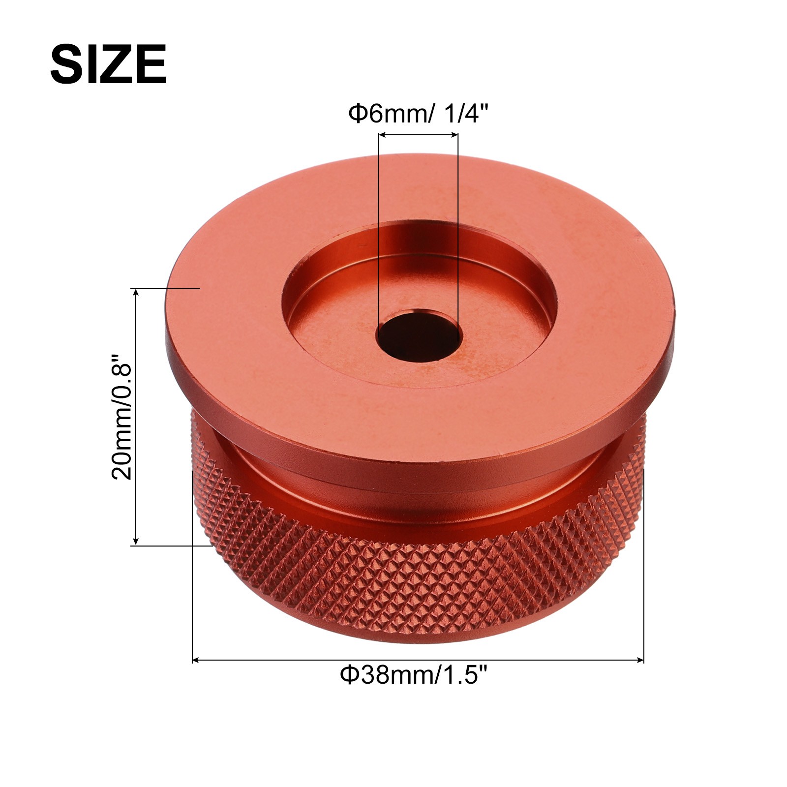 Aluminium Potentiometer Knobs 1/4"x1.5", Volume Tone Control Knobs, Red