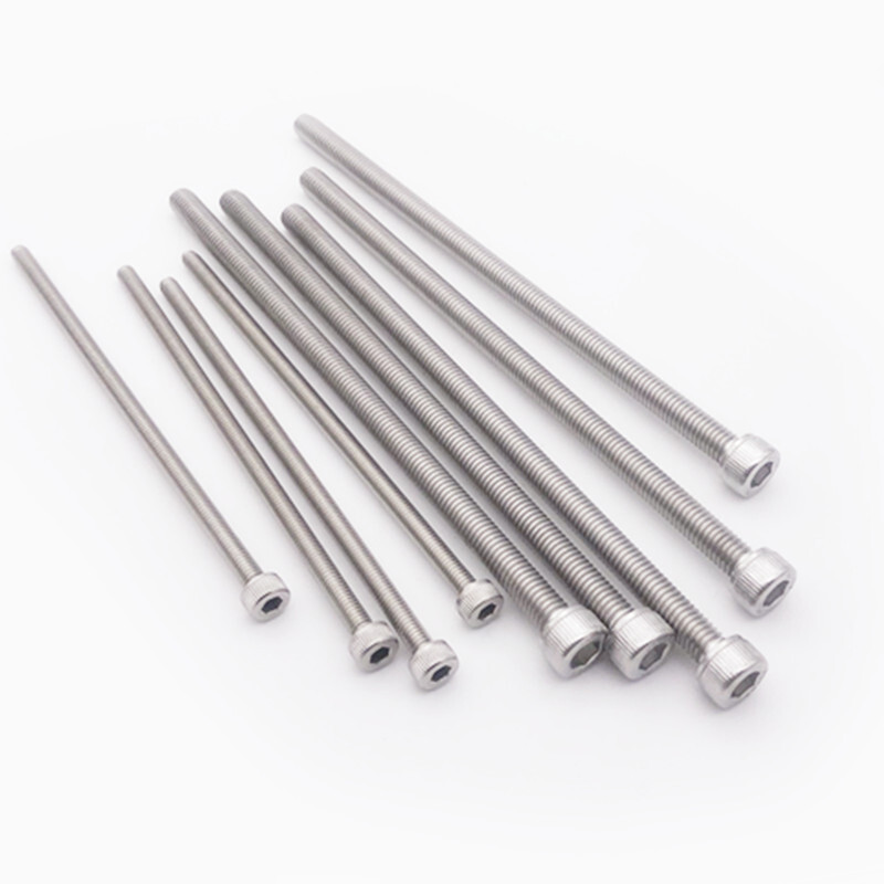 2pcs M3 extension Allen bolt cap head hex socket screws 95mm-150mm thread nail