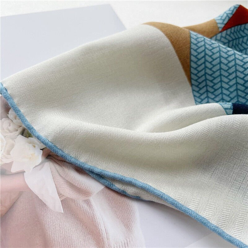 2023 70% Cashmere & 30% Silk Wrap Stole Scarf Fashion Square Shawl Bandanna 53"