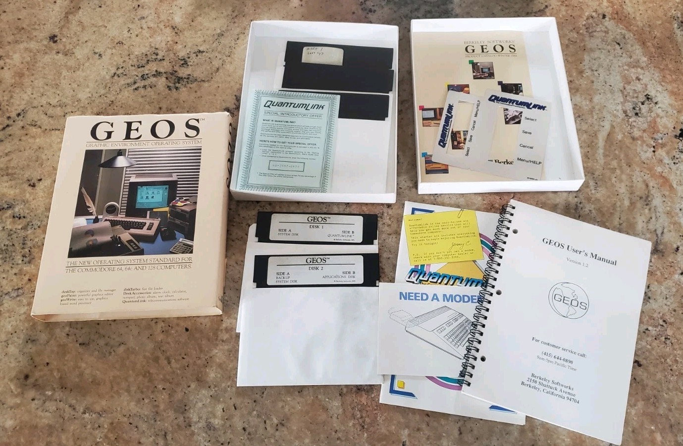 GEOS Operating System and Geopublish Software for Commodore 64, 64c, 128