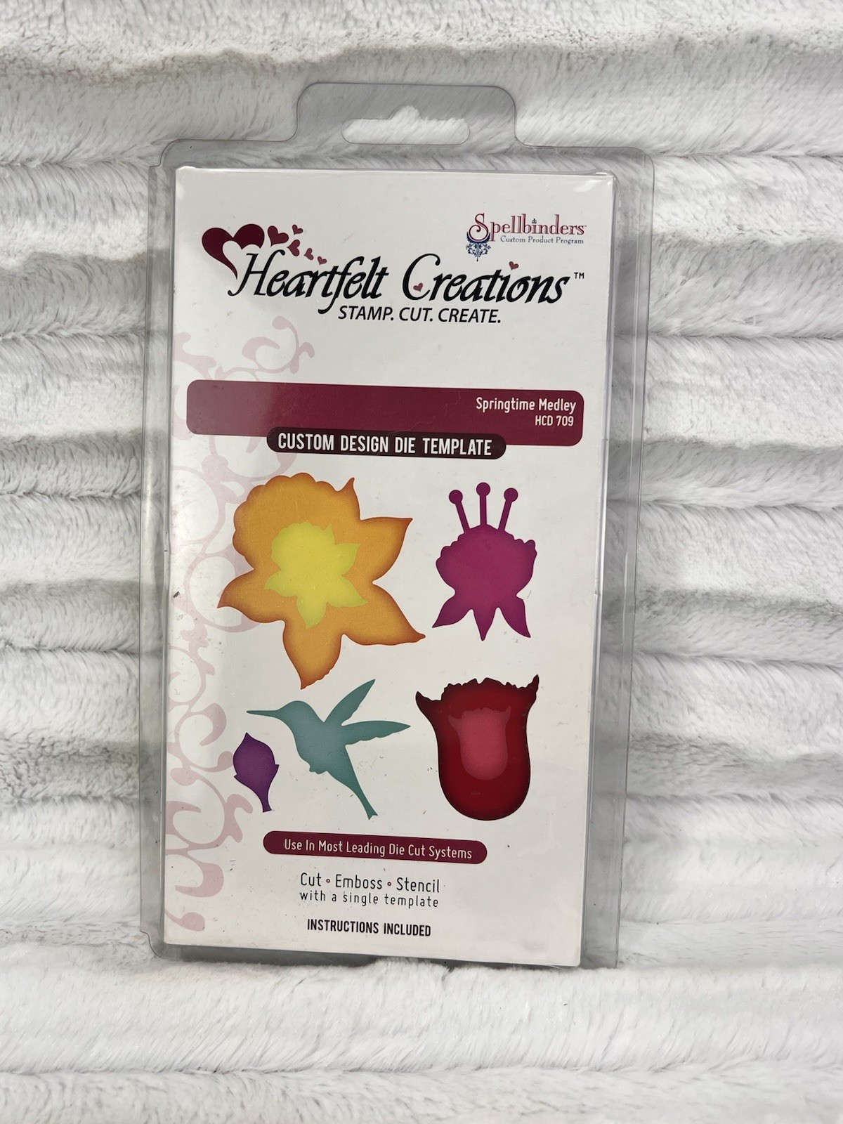 HTF Heartfelt Creations Springtime Medley Dies Spellbinders HCD 709 Hummingbird