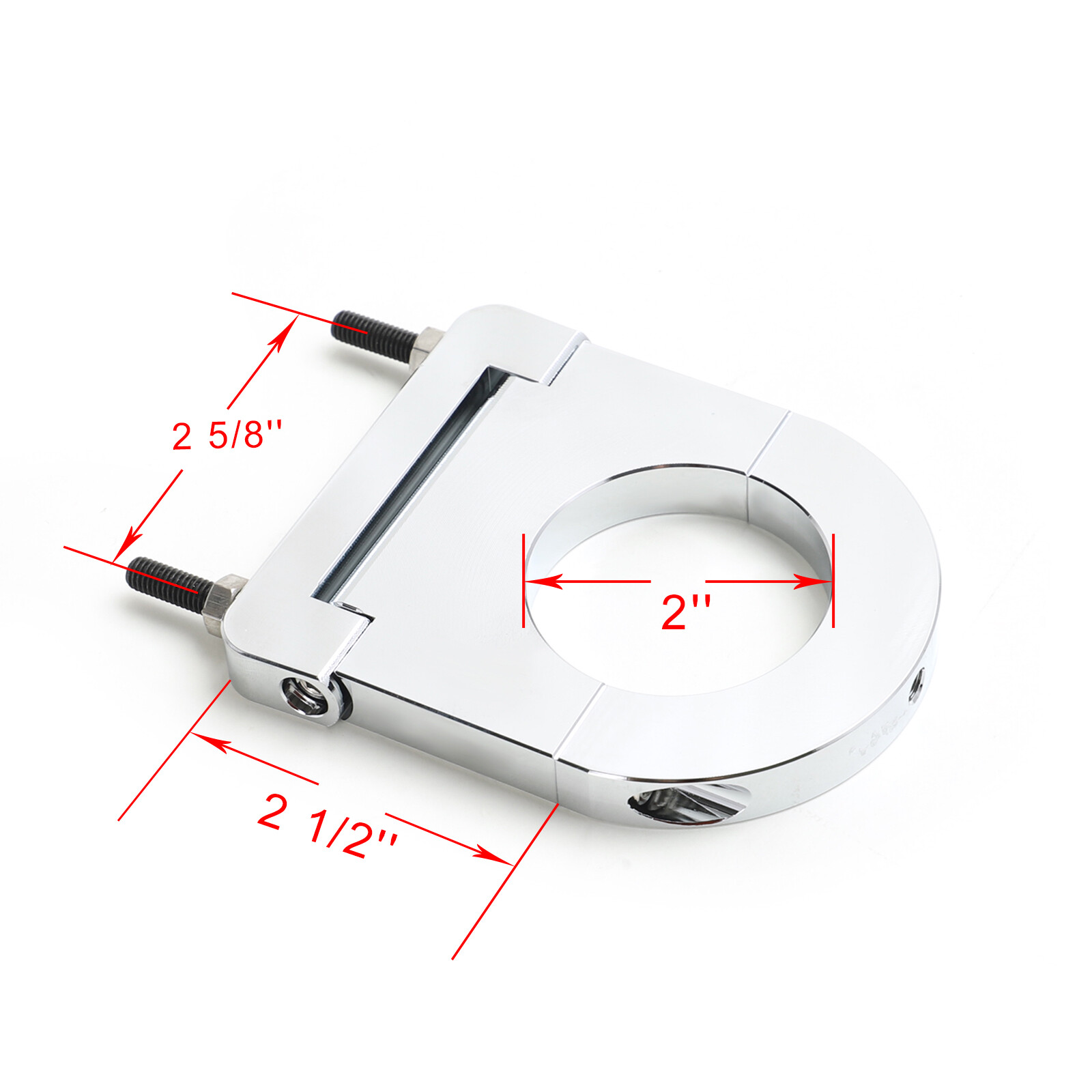 Chrome Universal Aluminum Street Rod 2" Steering Column Drop Bracket 2 1/2" Drop