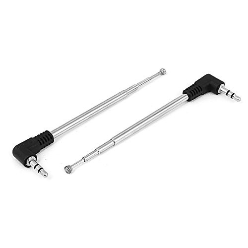 2 Pack Bluetooth Speaker Antenna Replacement Telescoping 3.5mm FM Radio