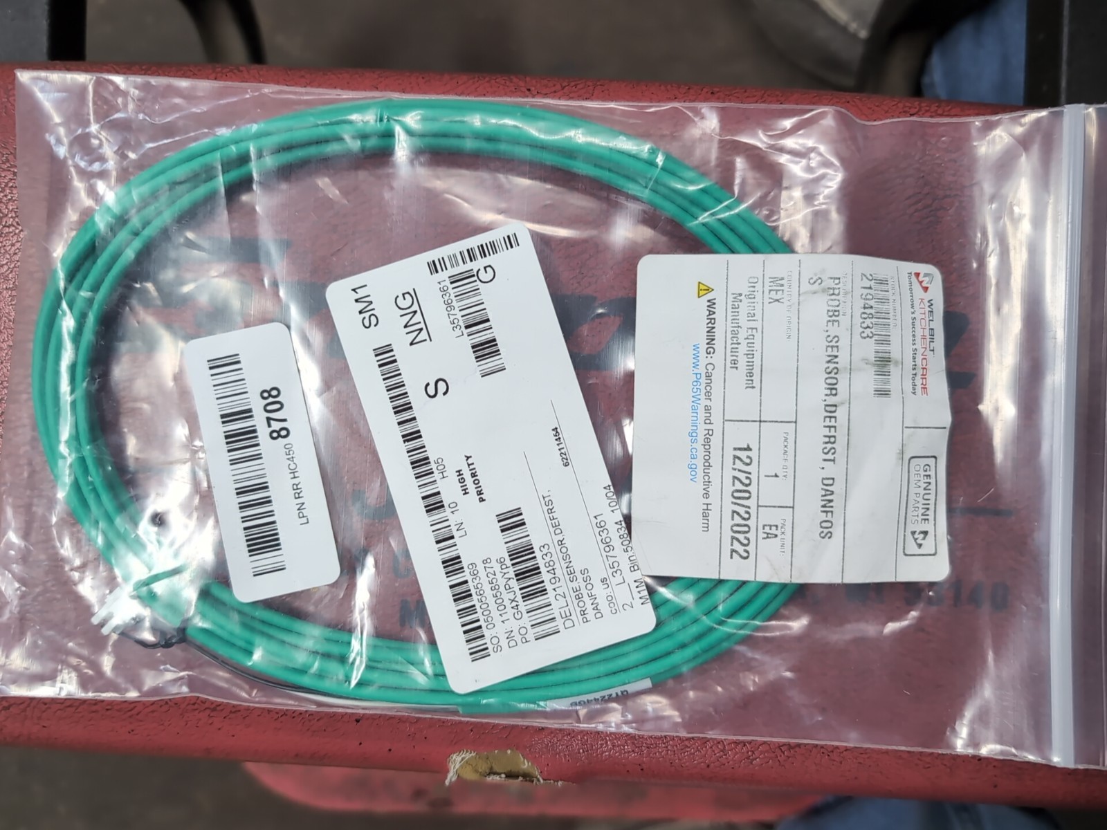 Welbilt Probe,Sensor,Defrst, Danfoss 2194833 - Genuine OEM Replacement Part
