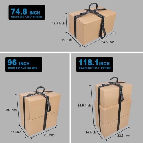 Box Carrying Strap with Handle Adjustable Straps for Battery Box 96 Inch Black
