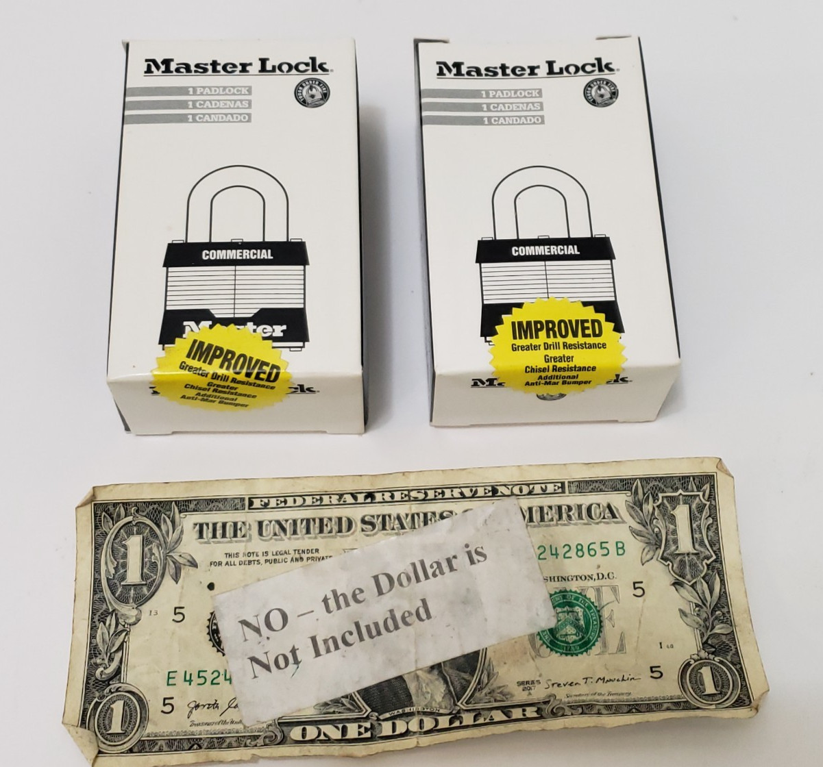 Master Lock® 5MK Commercial Grade Non-Rekeyable Safety Padlock - LOT of 2 Locks