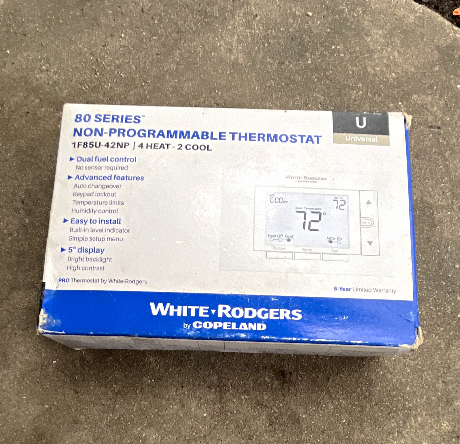 White-Rodgers 80 Series Non-Programmable 4H/2C Digital
