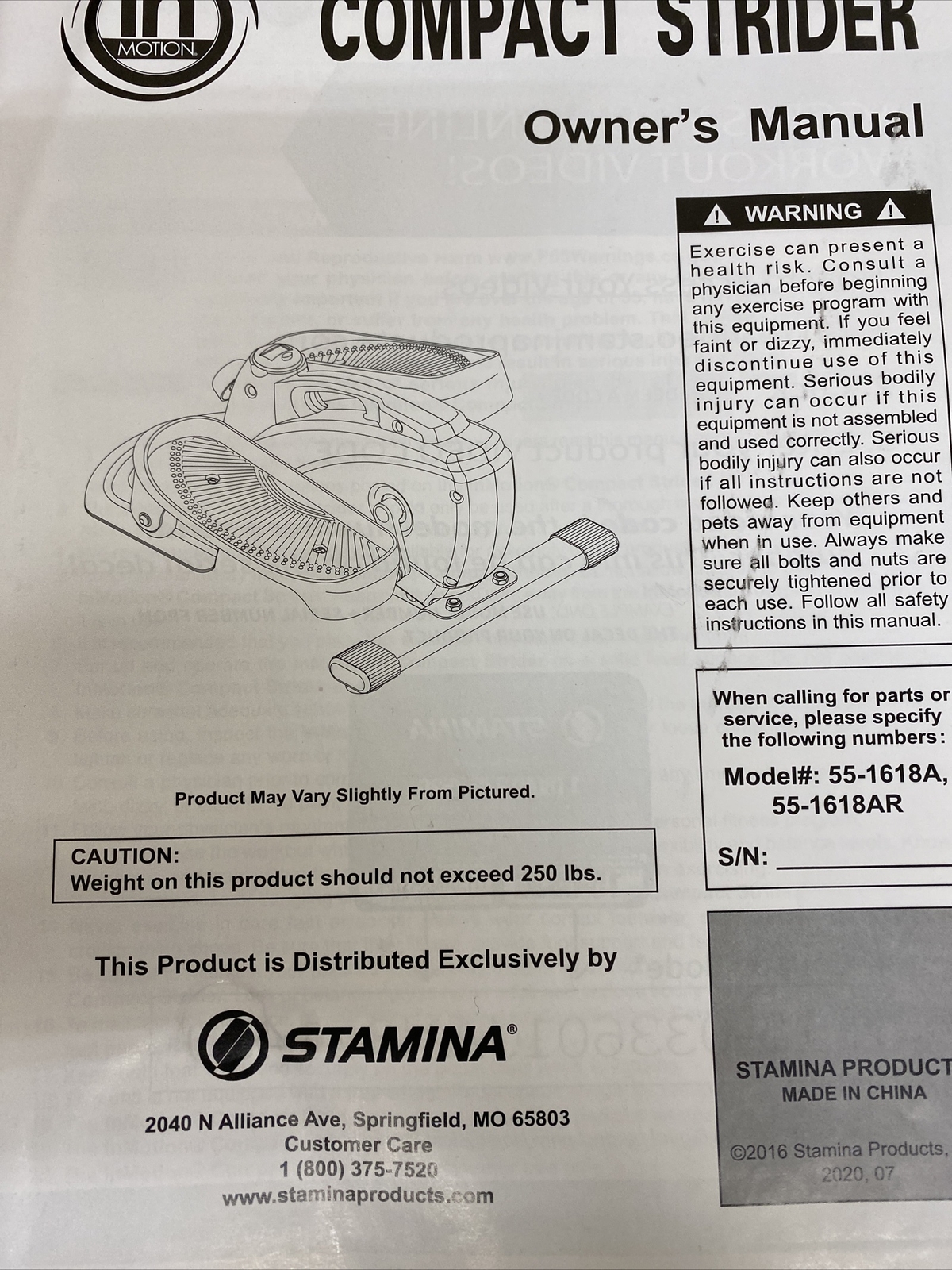 Stamina InMotion Under Desk Mini Elliptical Compact Strider, black