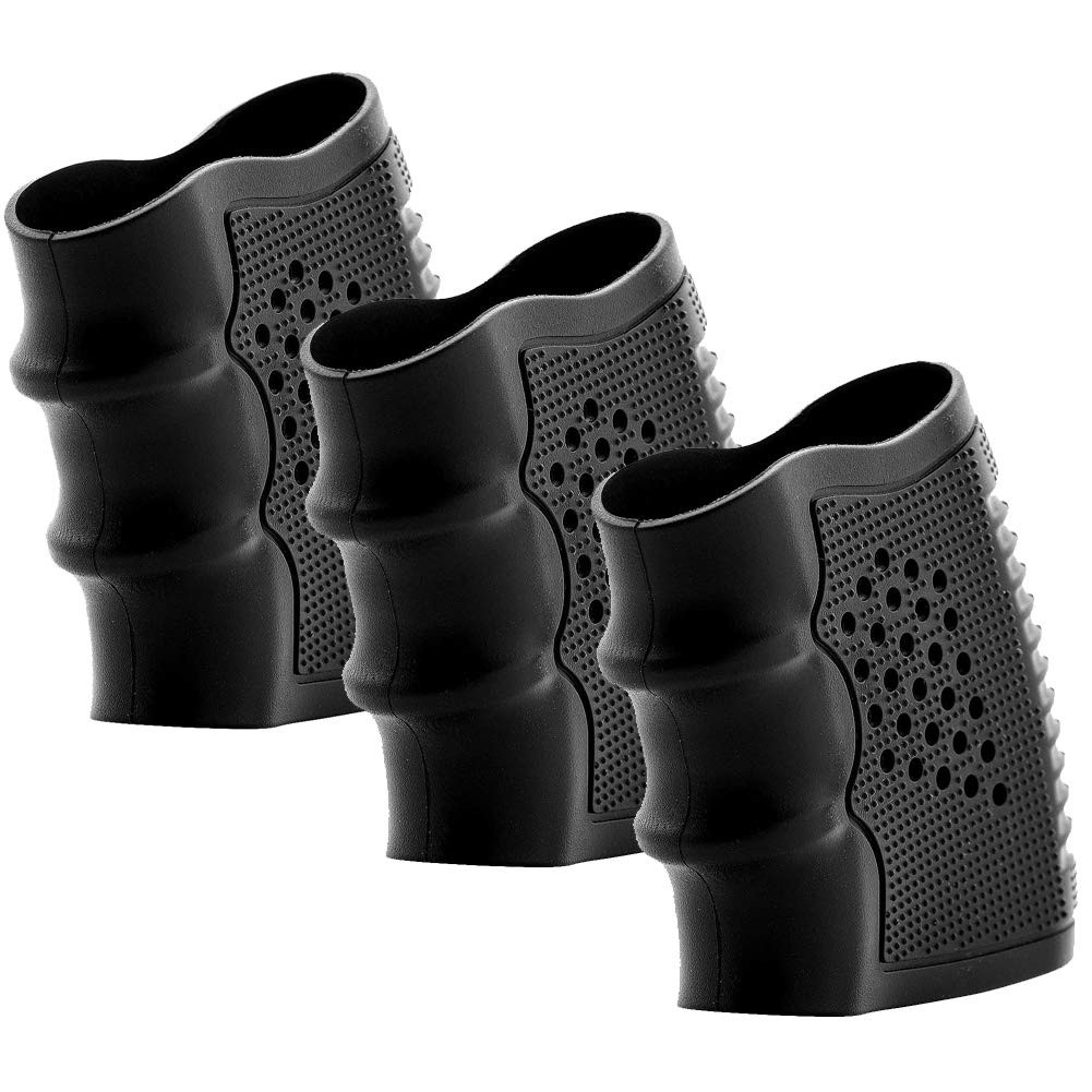 Fidragon Tactical Rubber Grips Glove Sleeve Slip-On Ventilated Grip black