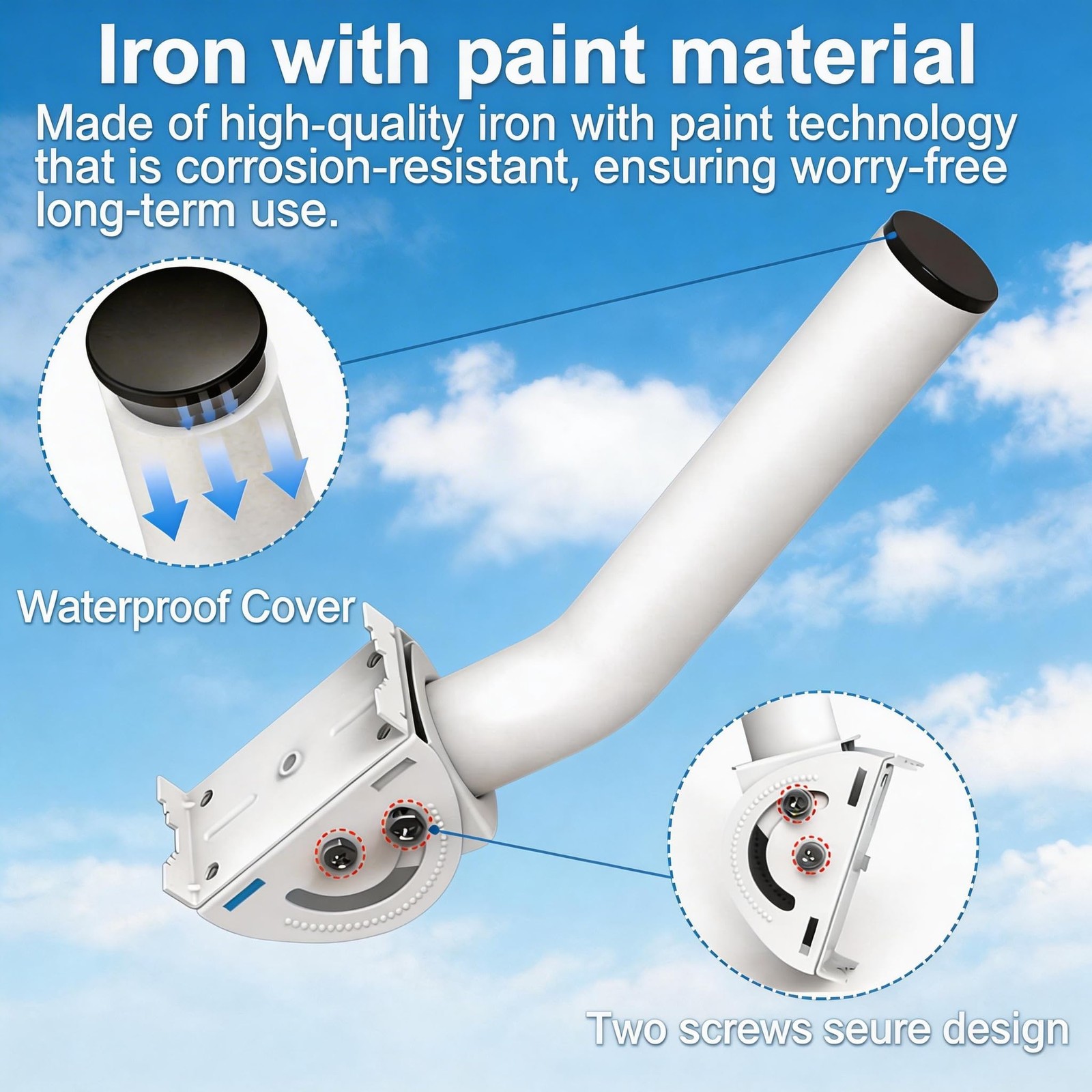 Wireless Bridge Mount 2-Pack,14 Inch Adjustable J Pole Antenna Mount,Wall or ...
