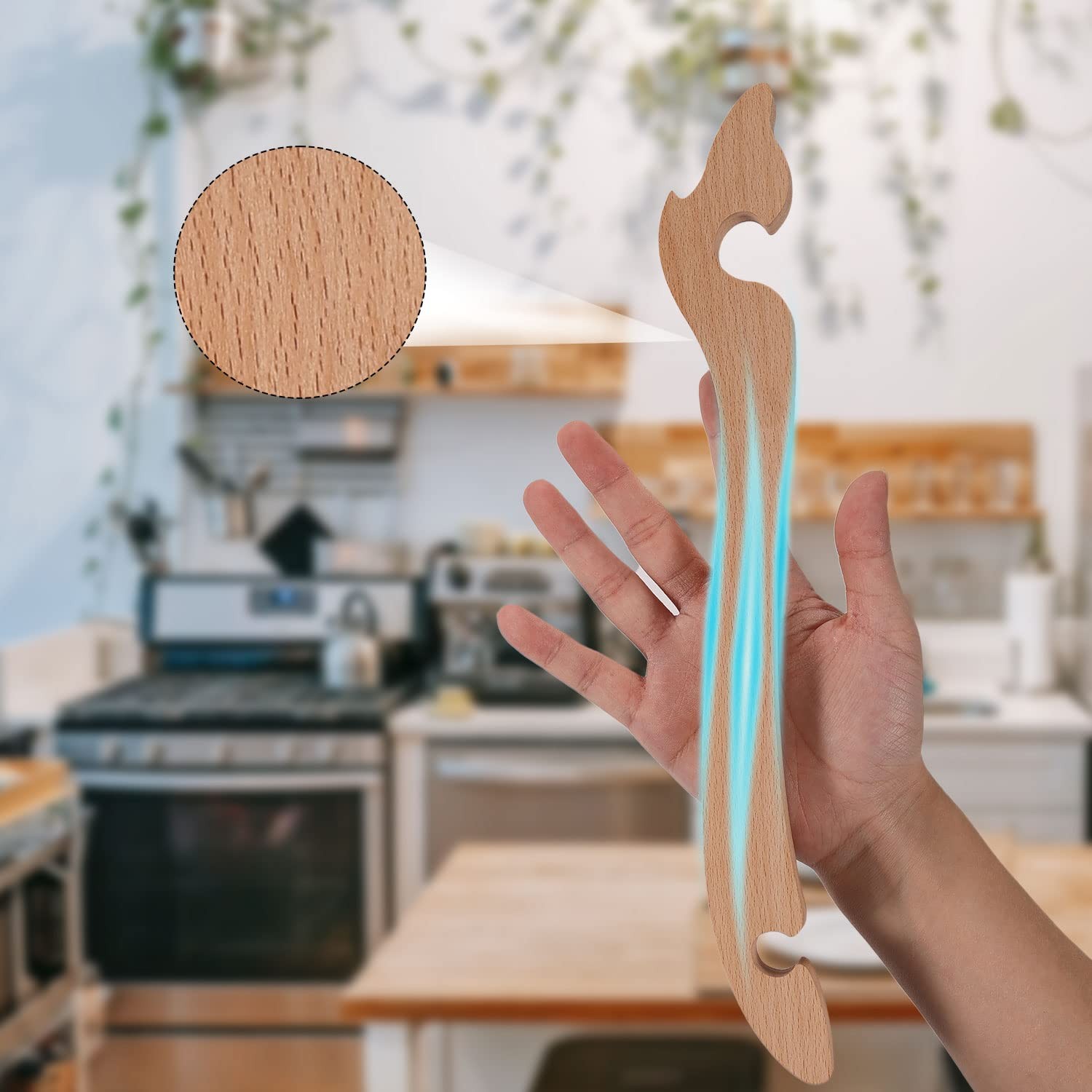 Wooden Oven Rack Puller Tool Air Fryer Toaster Oven Push Pull Handle