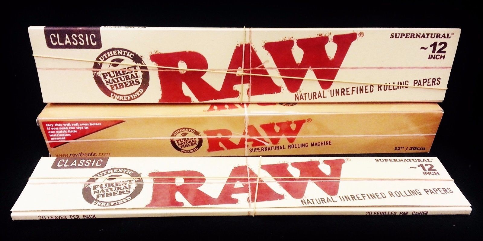 New RAW Supernatural 12" Foot Long Rolling Machine & Two 12" Papers