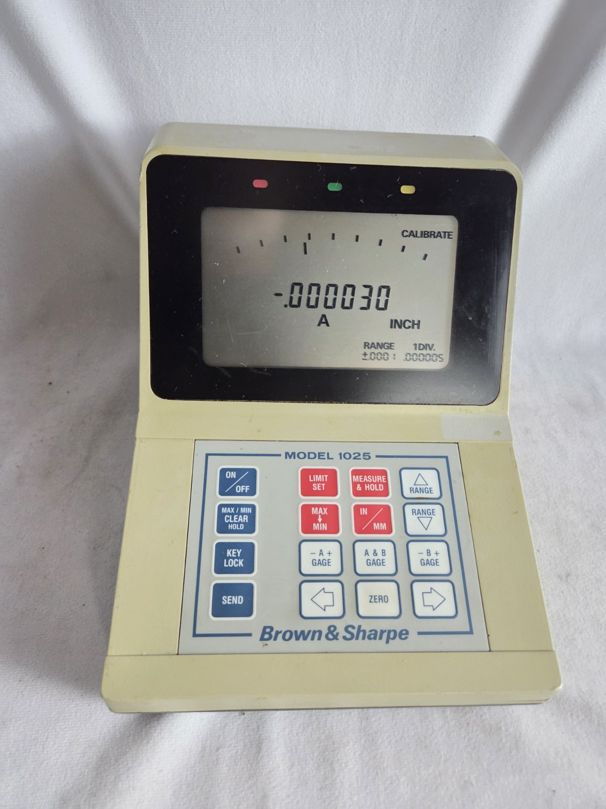 Brown & Sharpe 599-1025 Gage Amplifier Readout Display Probe Box
