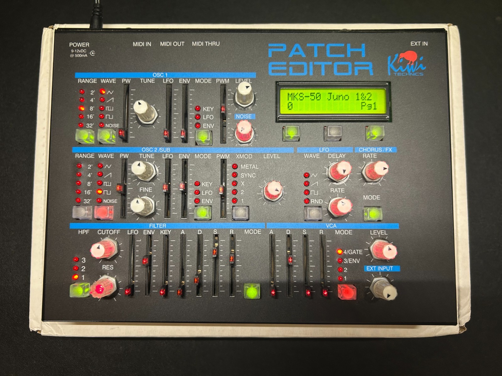 Kiwi Technics Patch Editor, synthesizer programmer, analog synths midi interface