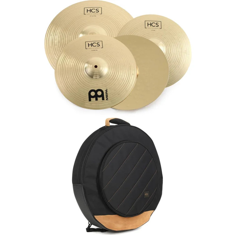 Meinl Cymbals HCS Basic Cymbal Set with Cymbal Bag - 3-piece