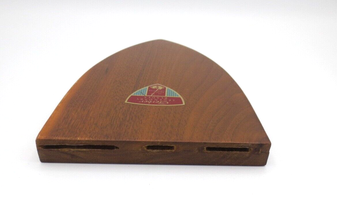 VINTAGE MCM GERBER LEGENDARY BLADES WOOD WALL MOUNT 3-SLOT KNIFE HOLDER