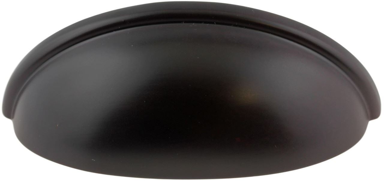 3" Contemporary Cup Pull Dark Oil Rubbed Bronze
