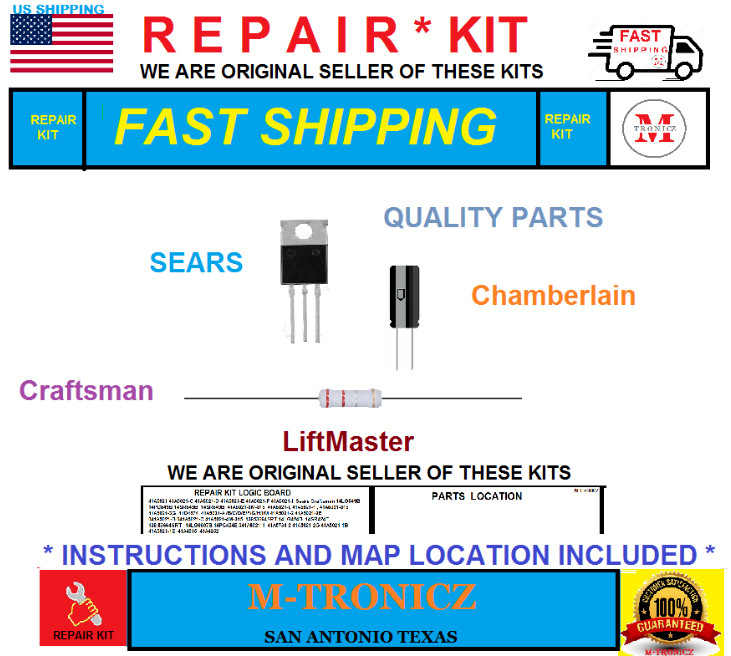 REPAIR KIT FOR  LOGIC BOARD  41A5021    41A5021-1I  Craftsman LiftMaster
