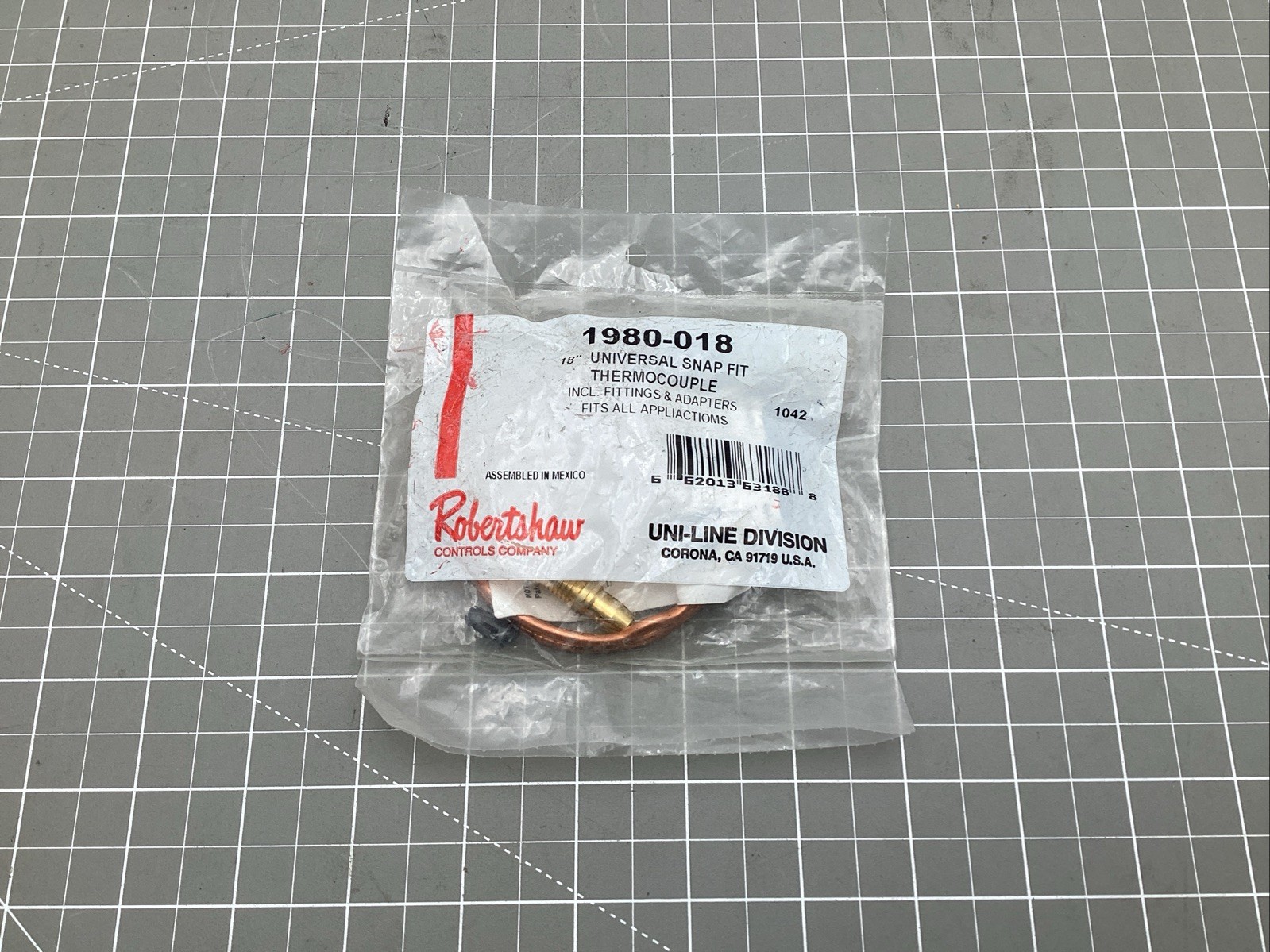 Robertshaw 1980-018 18" Universal Snap Fit Thermocouple **FREE SHIPPING**