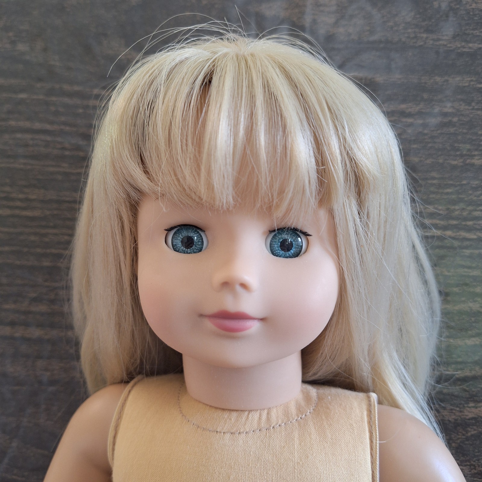 Gotz 18" Blonde Girl Doll 120/16 Blue Sleepy Eyes Vinyl Soft Body Nude