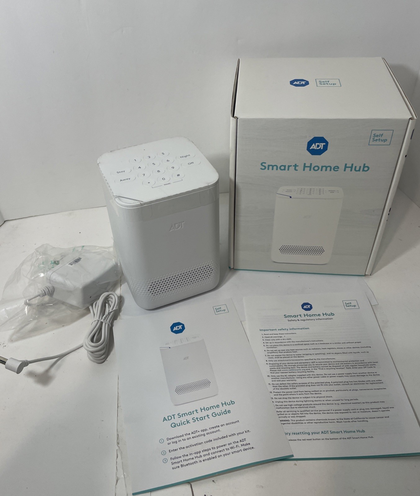ADT Self Setup Smart Home Hub - White (S40LR1-01) New In Box NOS