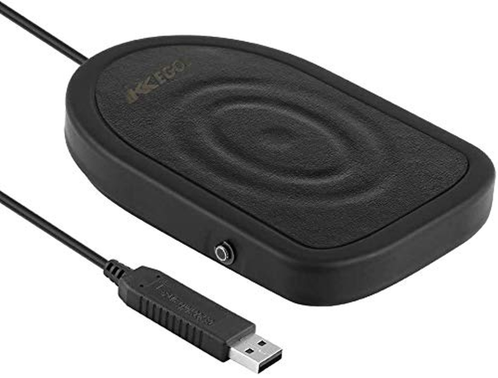 iKKEGOL USB Foot Pedal Switch Gaming, Black Metal Single HID Action Programma...