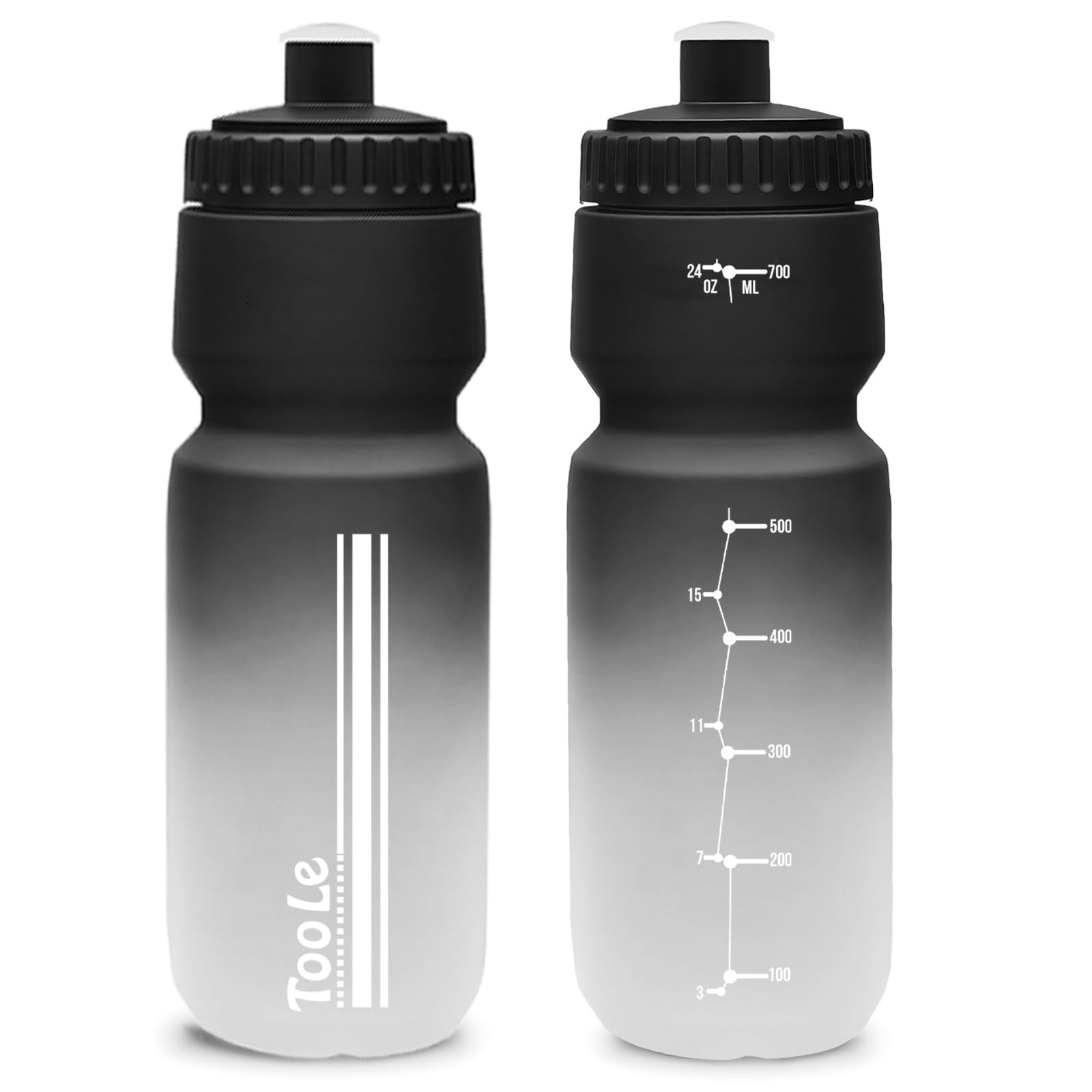 2 Pack Bike Water Bottle, Squeeze Water Bottle Leakproof BPA Free with Capaci...