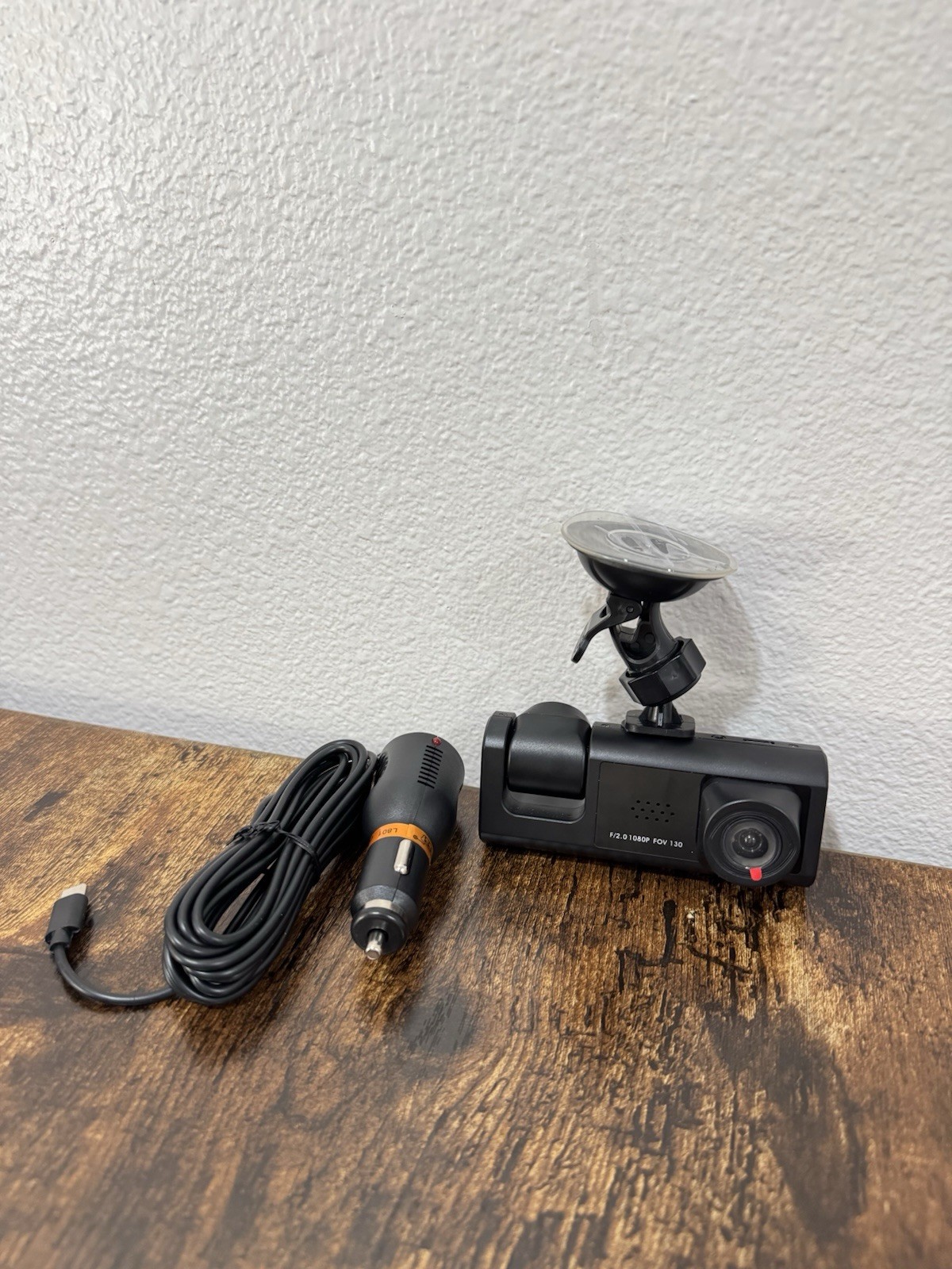 1080P Dash Cam for Cars Video Recorder with Suction Mount & Power Cable