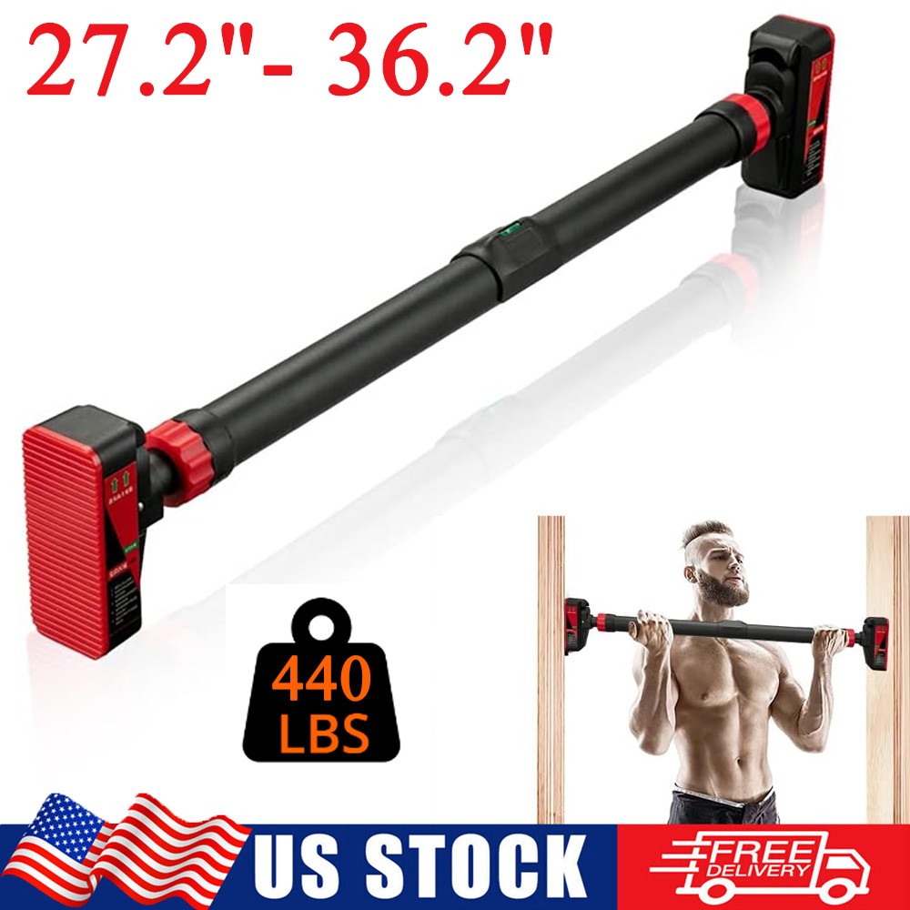 Pull Up Bar Doorway Chin Up Bar 27"-36" Home Gym Upper Body Workout Fitness Bar