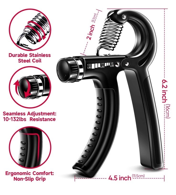 FitBeast Grip Strengthener Kit – 5-Pack Adjustable Resistance Hand Grips