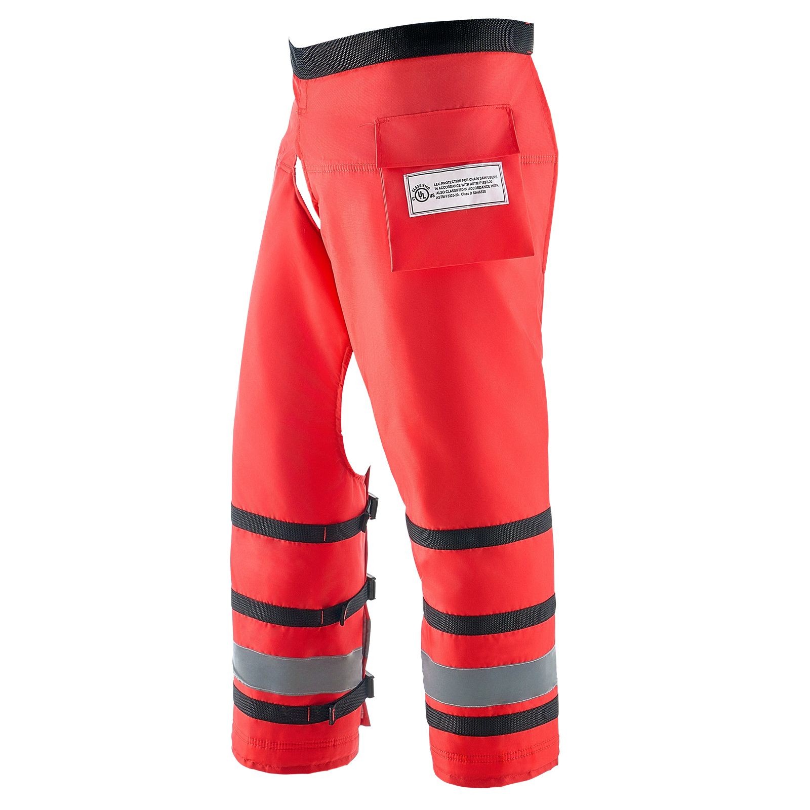 Wrap-Style Chainsaw Chaps, Class D, 6-Layer Cut-Resist + 2-Layer Cushion