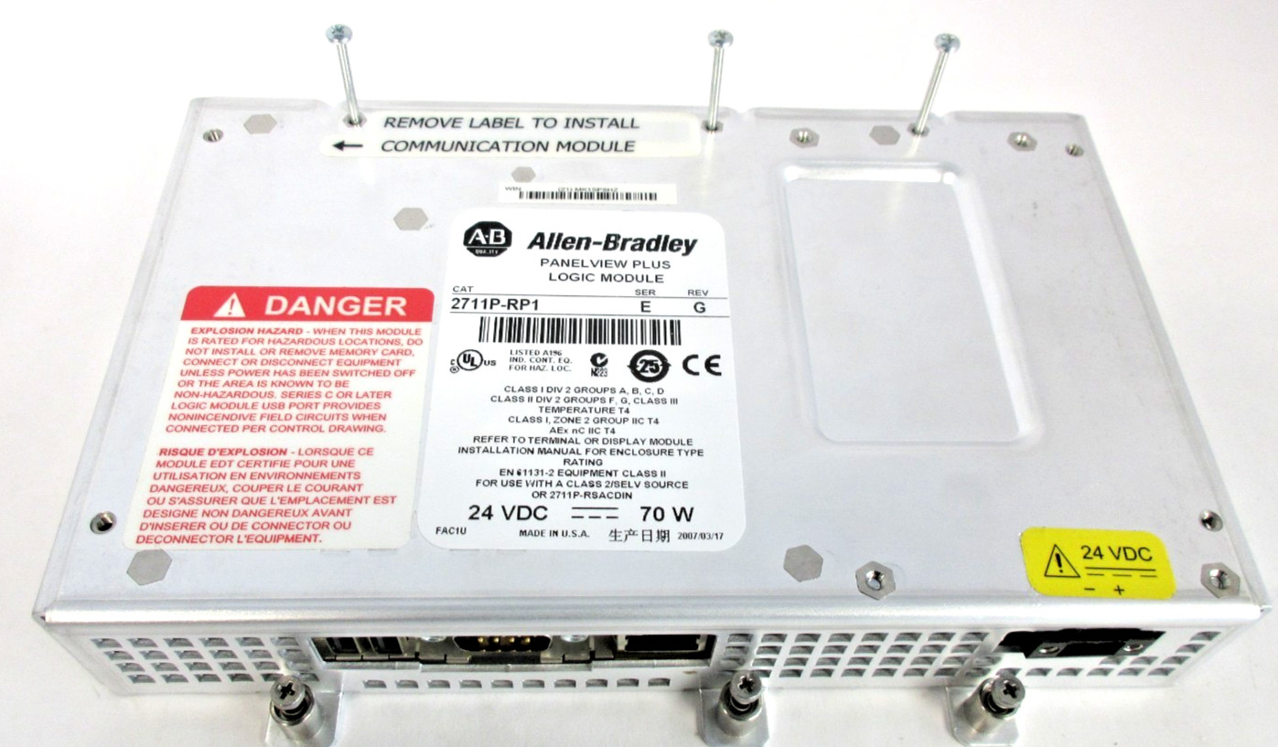 Allen Bradley 2711P-RP1 Ser. E. Panelview Plus Logic Module