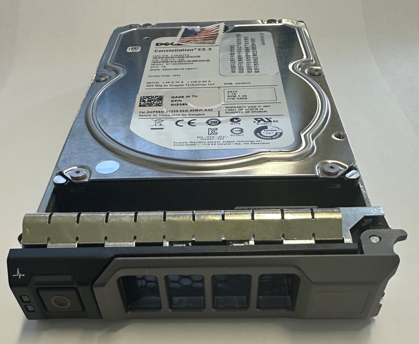 0HP58N, HP58N, 9ZM173-036 Dell 1TB, 7200 RPM, SATA -1 Year Replacement