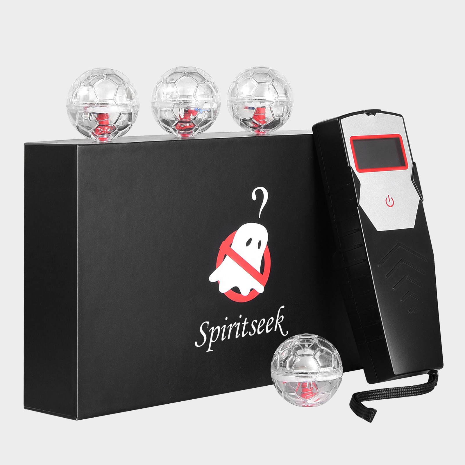 EMF Meter Digital LCD EMF Detector Ghost Hunting Equipment Tester with 4 Balls