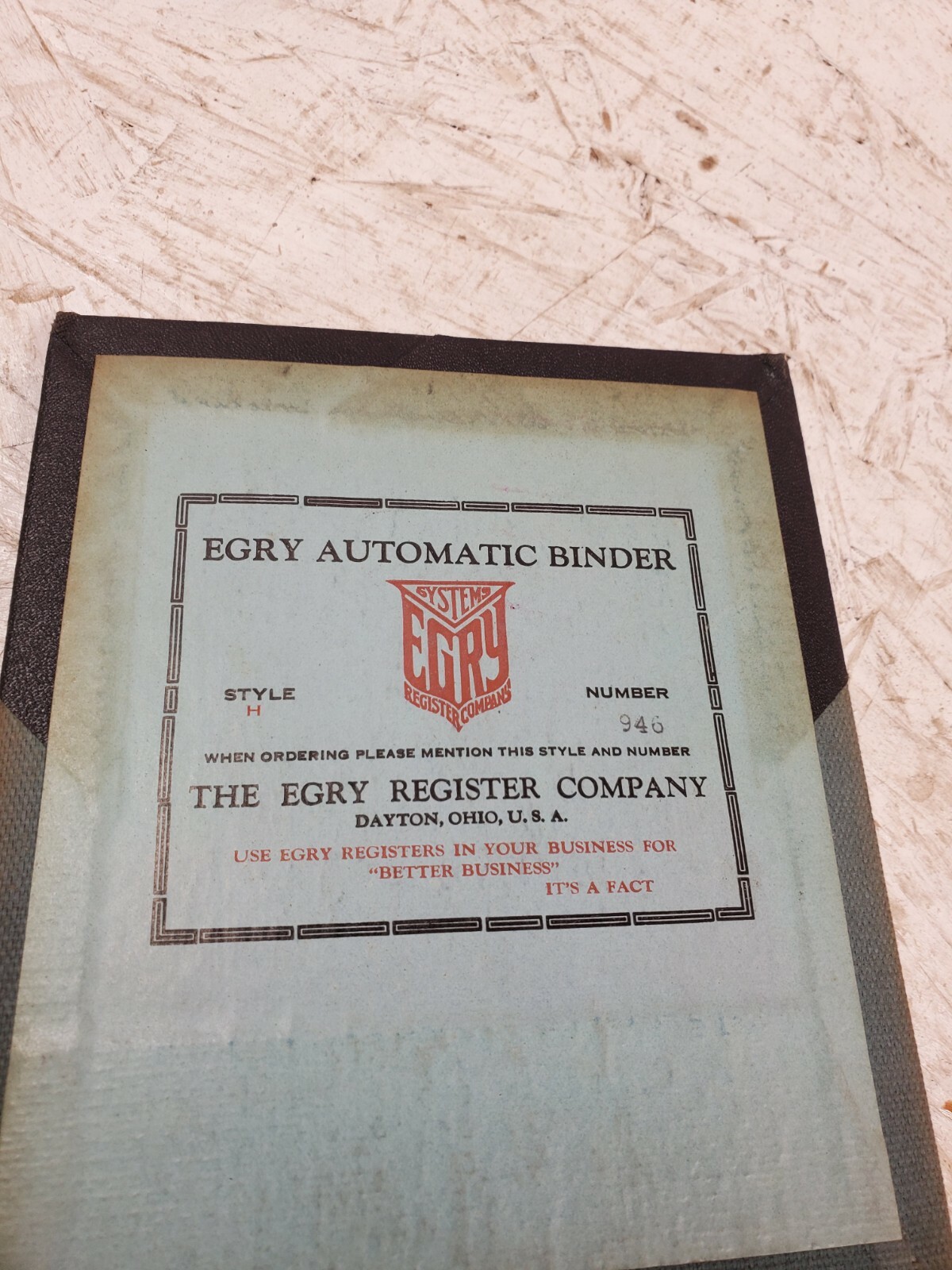 Vintage MCM Egry Automatic Adjustable Binder (b434)