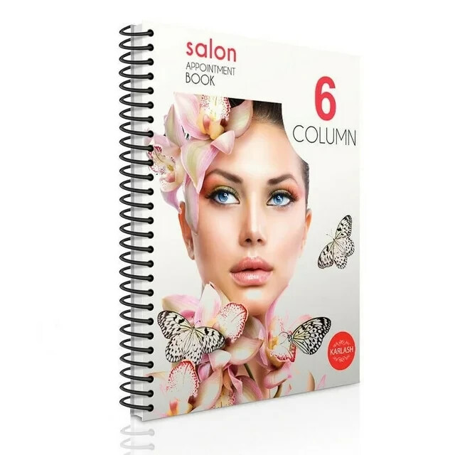 Karlash 6 Column Undated Appointment Book – Six Person Daily and Hourly Schedule