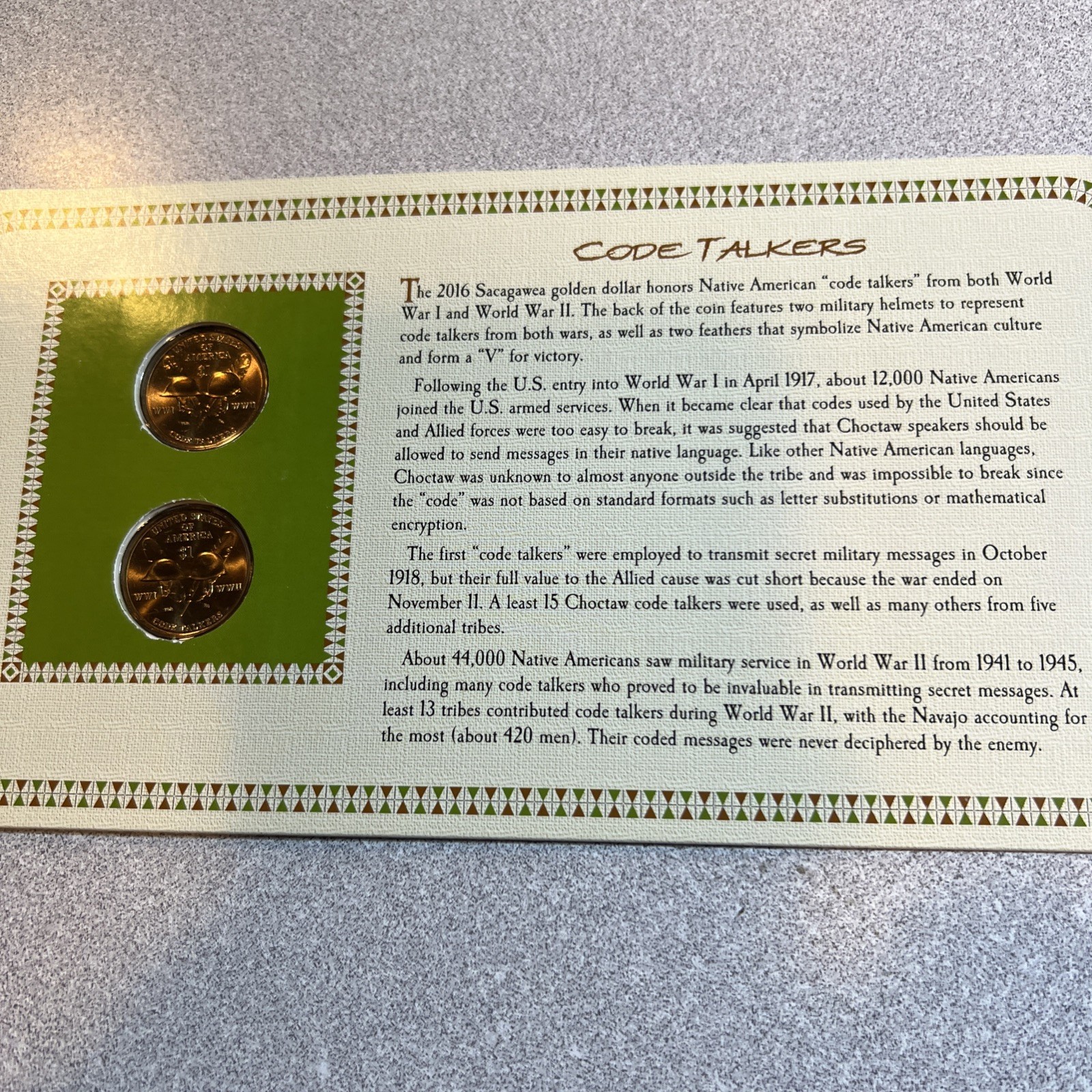 2016 Sacagawea Dollars Coin & Stamp Commemorative Panel - P & D Mints