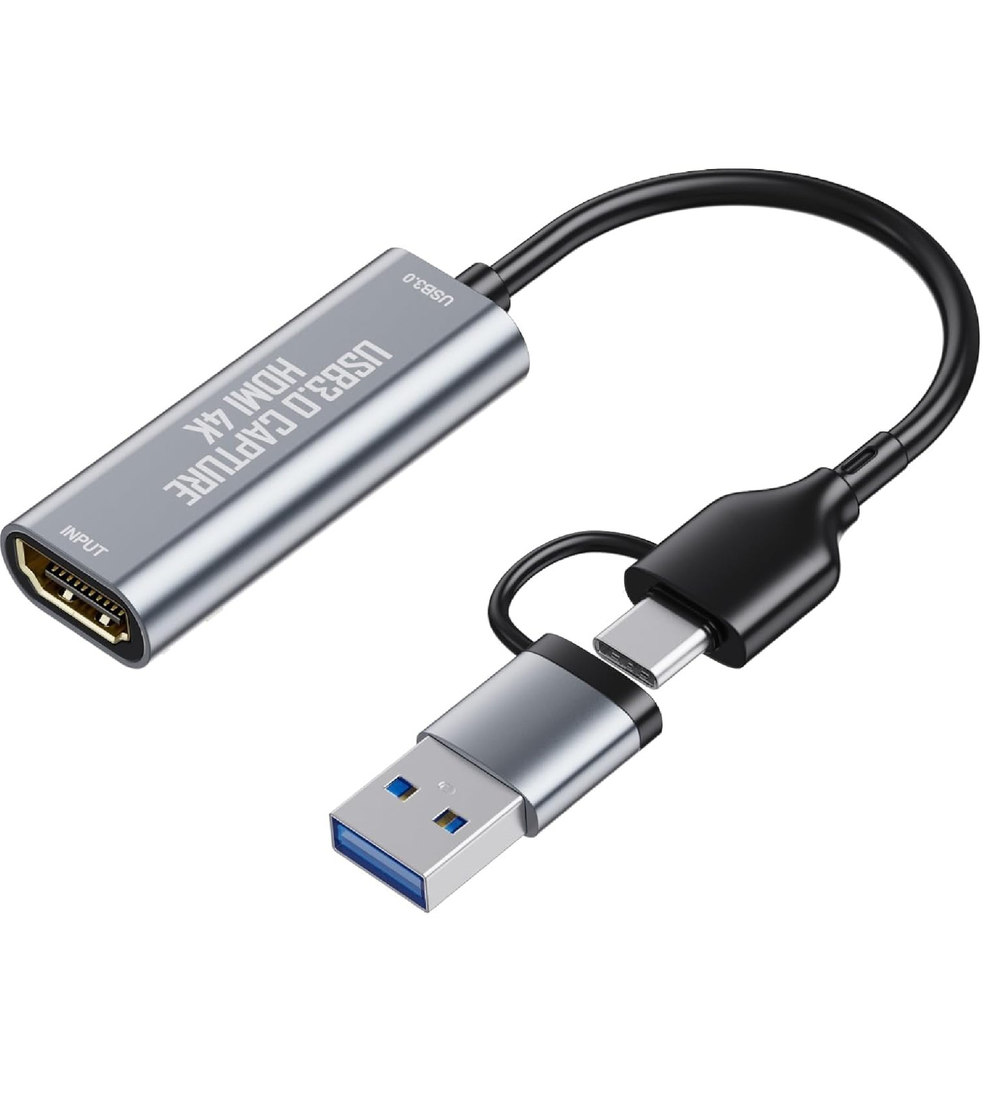 VIXLW HDMI Capture Card, 4K HDMI to USB/USB-C Capture Device, USB3.0 Video Captu