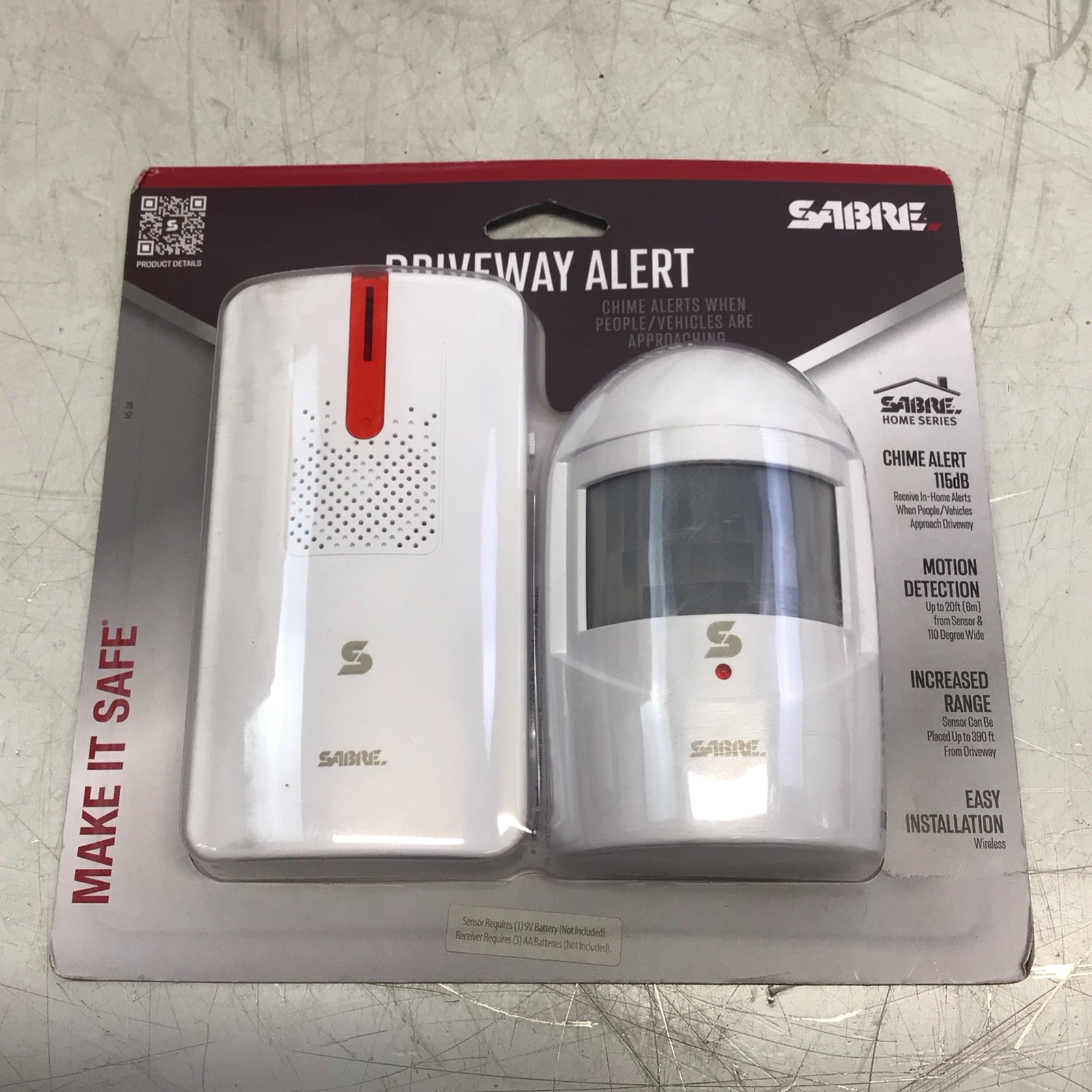 Sabre Home Series Driveway Alert Battery Operated Motion Alarm
