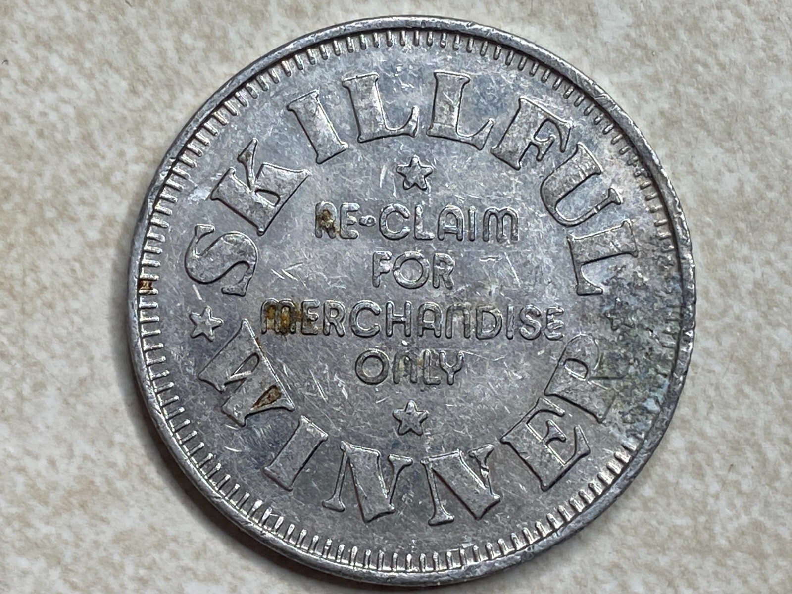 2 Points Skillful winner Arcade Game Trade Token T4773
