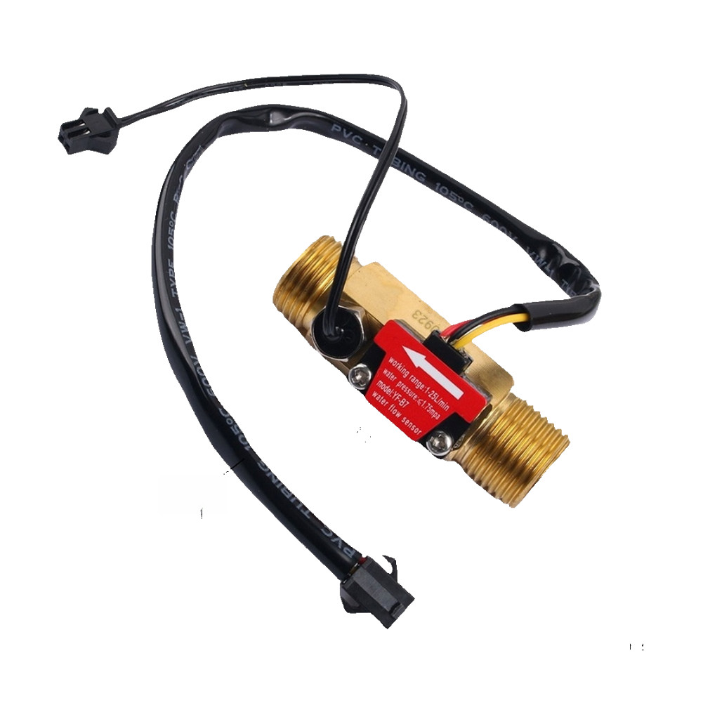 YF-B7 Flow Sensor for Plumbing Systems 1-25 L/min G1/2 H57 Copper Build