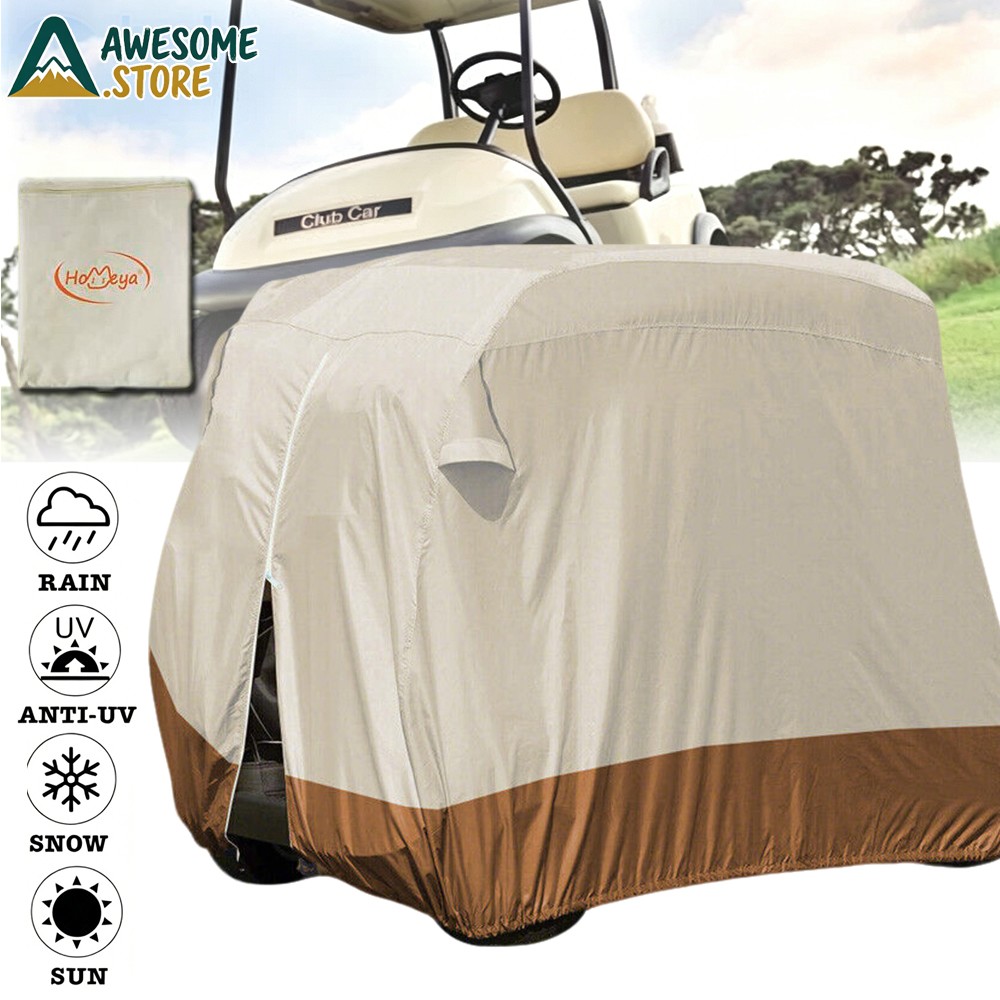 Waterproof Golf Cart Cover Tarp 4 Passenger Heavy Duty For Club Car EZ Go Yamaha