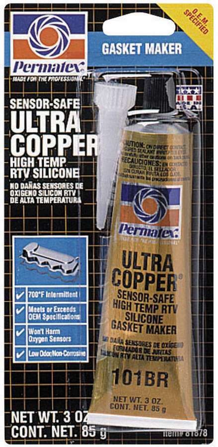 Permatex Sealant Ultra Copper Gasket Maker 3oz Carded Tube 81878
