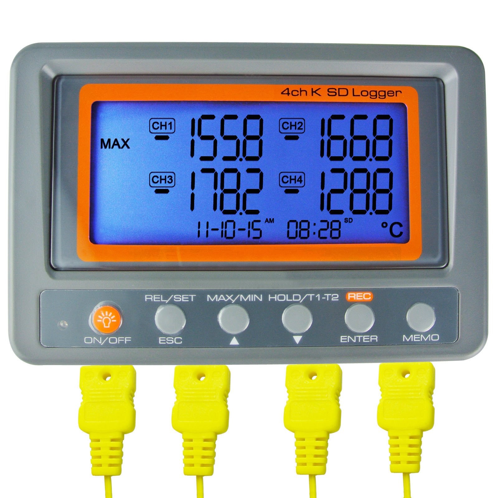 Digital 4 Channel Thermocouple Thermometer Temperature Recorder Data Logger AZ I