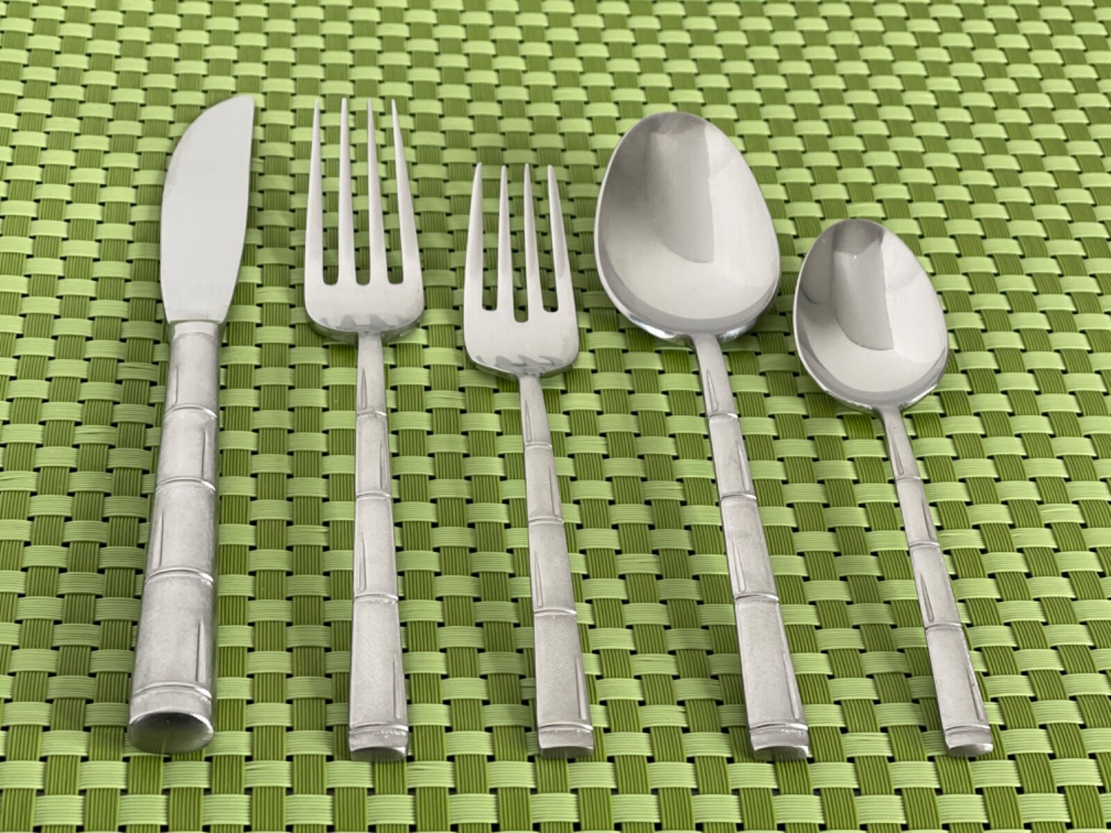 Noritake ORIENTAL MELODY Stainless 18-8 Japan Bamboo Smart Choice Flatware B124G