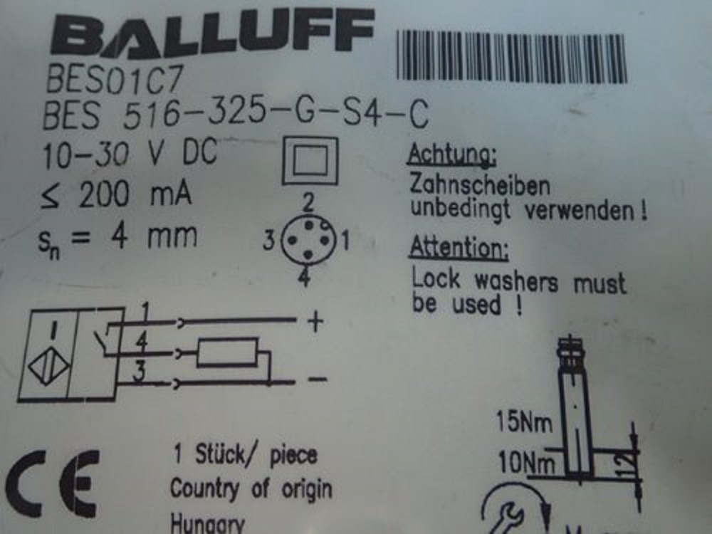 BALLUFF BES01C7 INDUCTIVE PROXIMITY SENSOR (NEW IN PACKAGE)