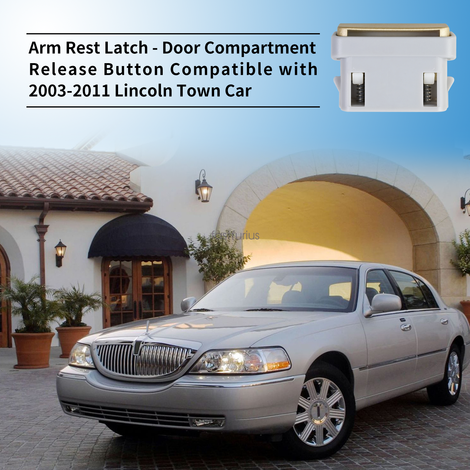 2x For Lincoln town car arm rest latch 2003-2011-Door Compartment Release Button