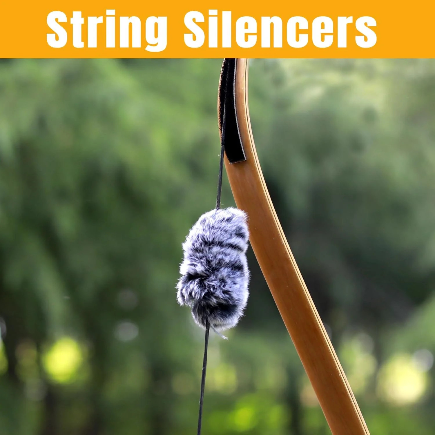 2 Pair Bow String Silencers Soft Bowstring Shock Absorber Stabilizers Archery Bo