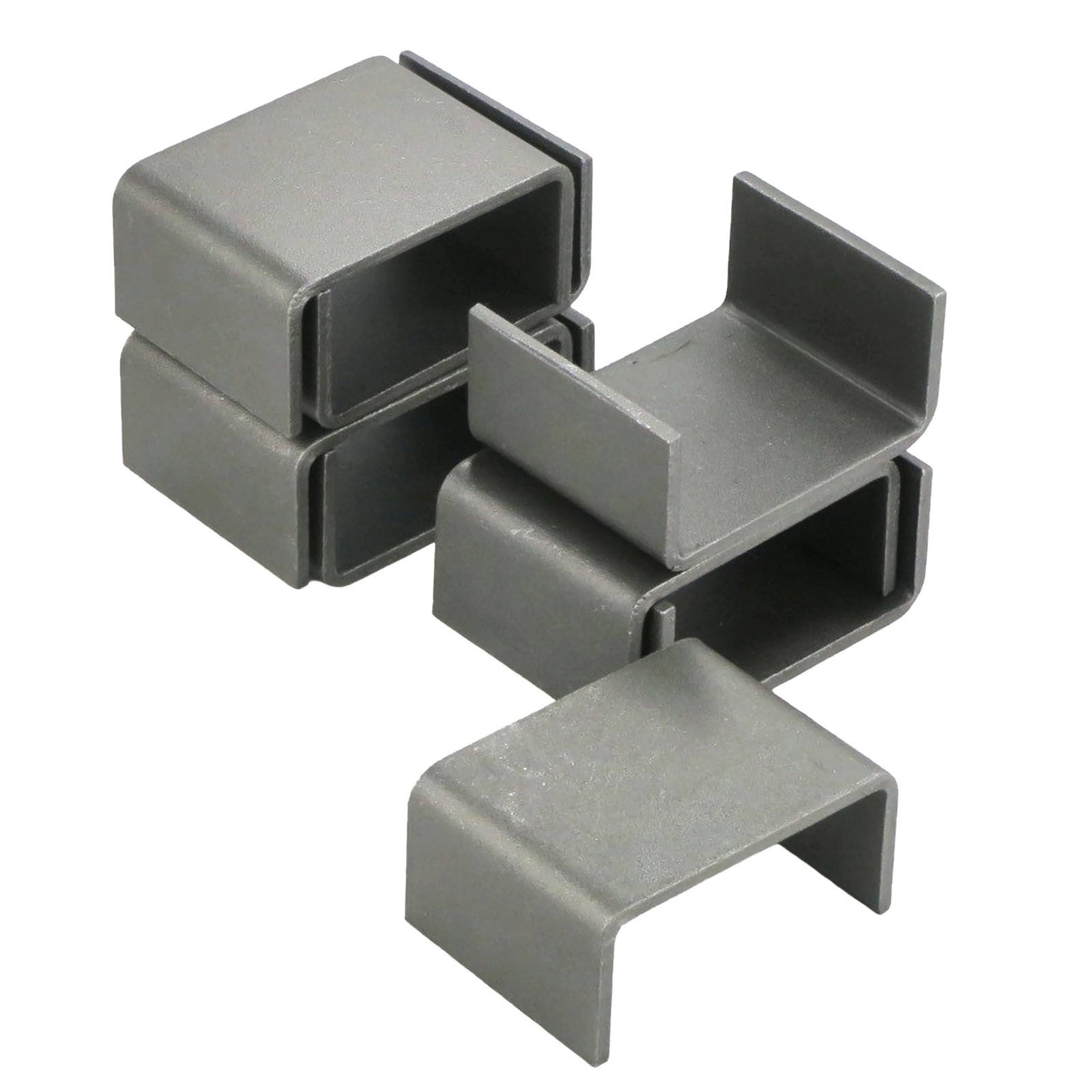 (Pack of 8) 2x4 Steel Weld-On Brackets for Cargo Strap & Transport Binder Chains