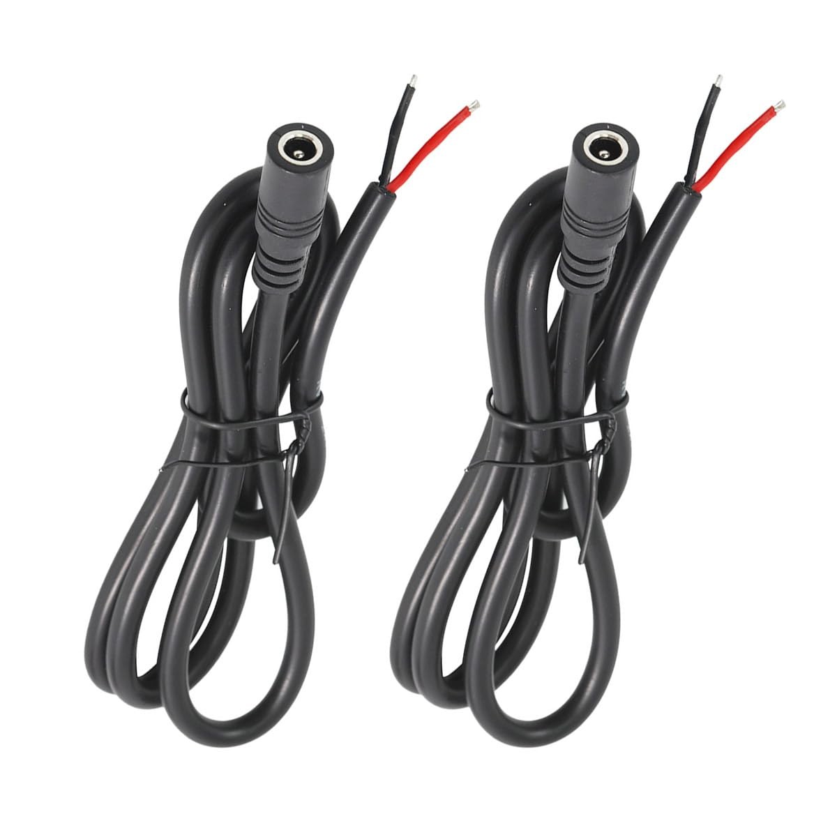 2 PCS 3FT 14AWG 15A 12V DC Power Pigtails Cable 5.5x2.1mm Female Plug